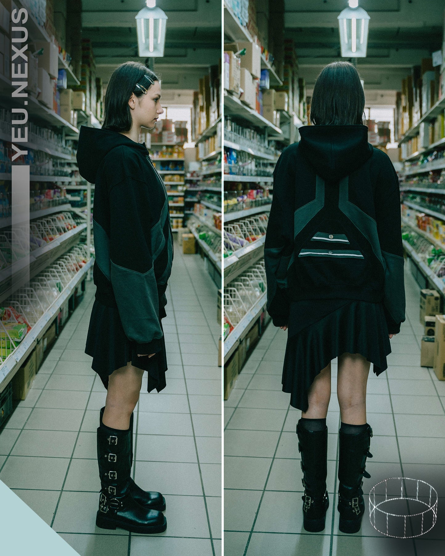NEXUS ZIP-HOODIE BLACK
