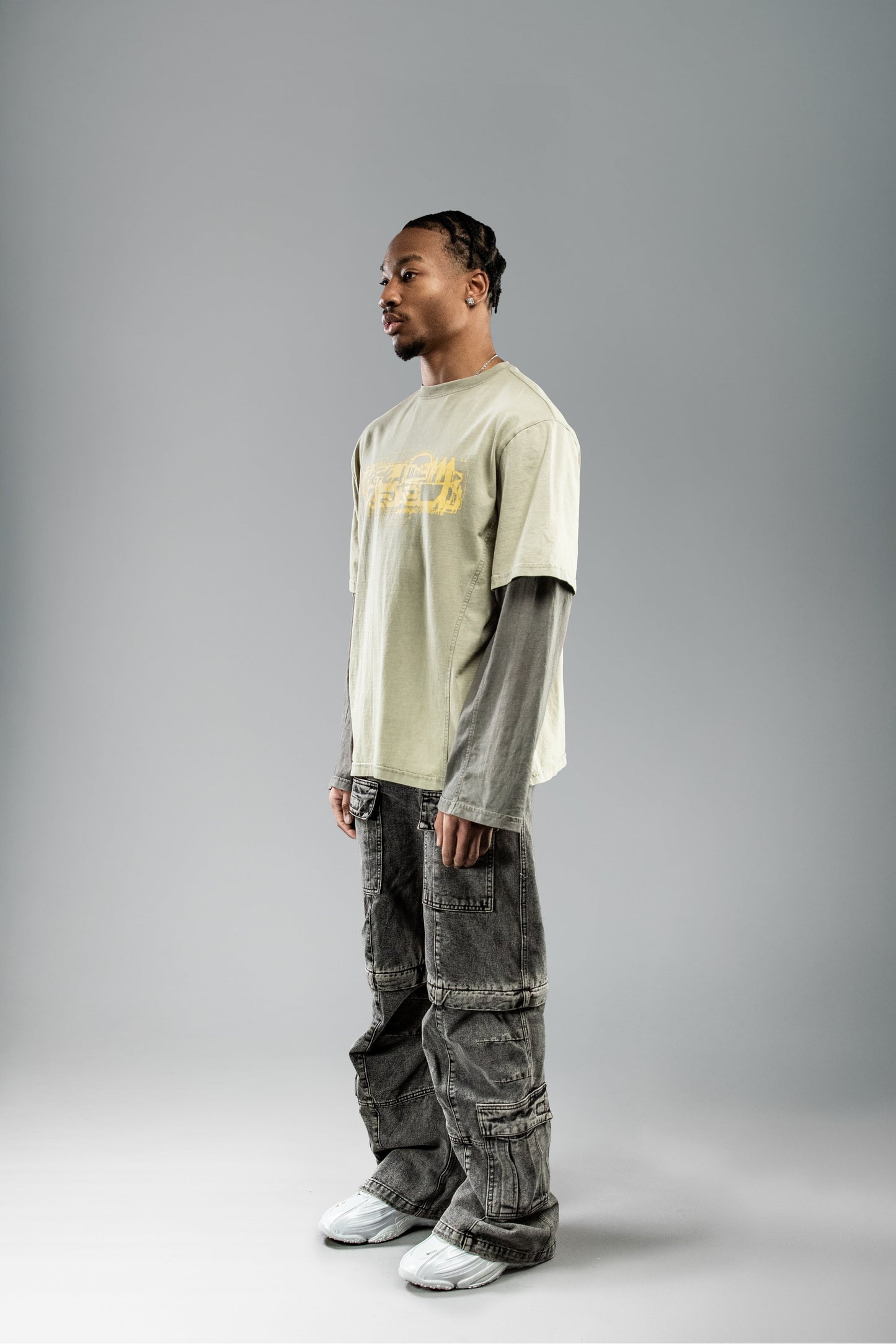 YEU FORGE IND. DOUBLE LAYERED LONGSLEEVE KHAKI