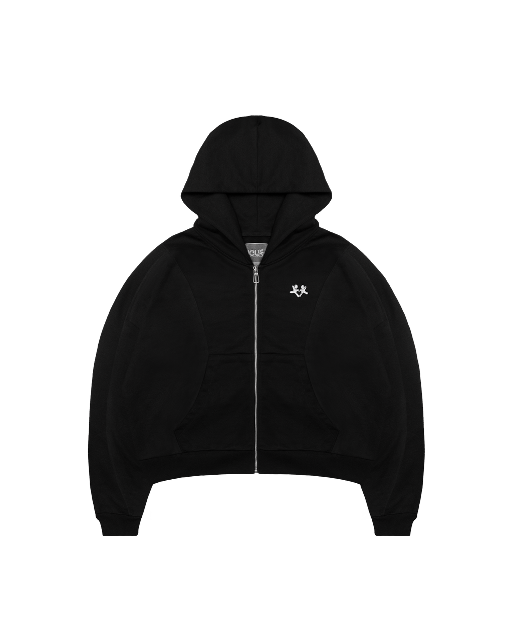 BASIC BLACK ZIP HOODIE