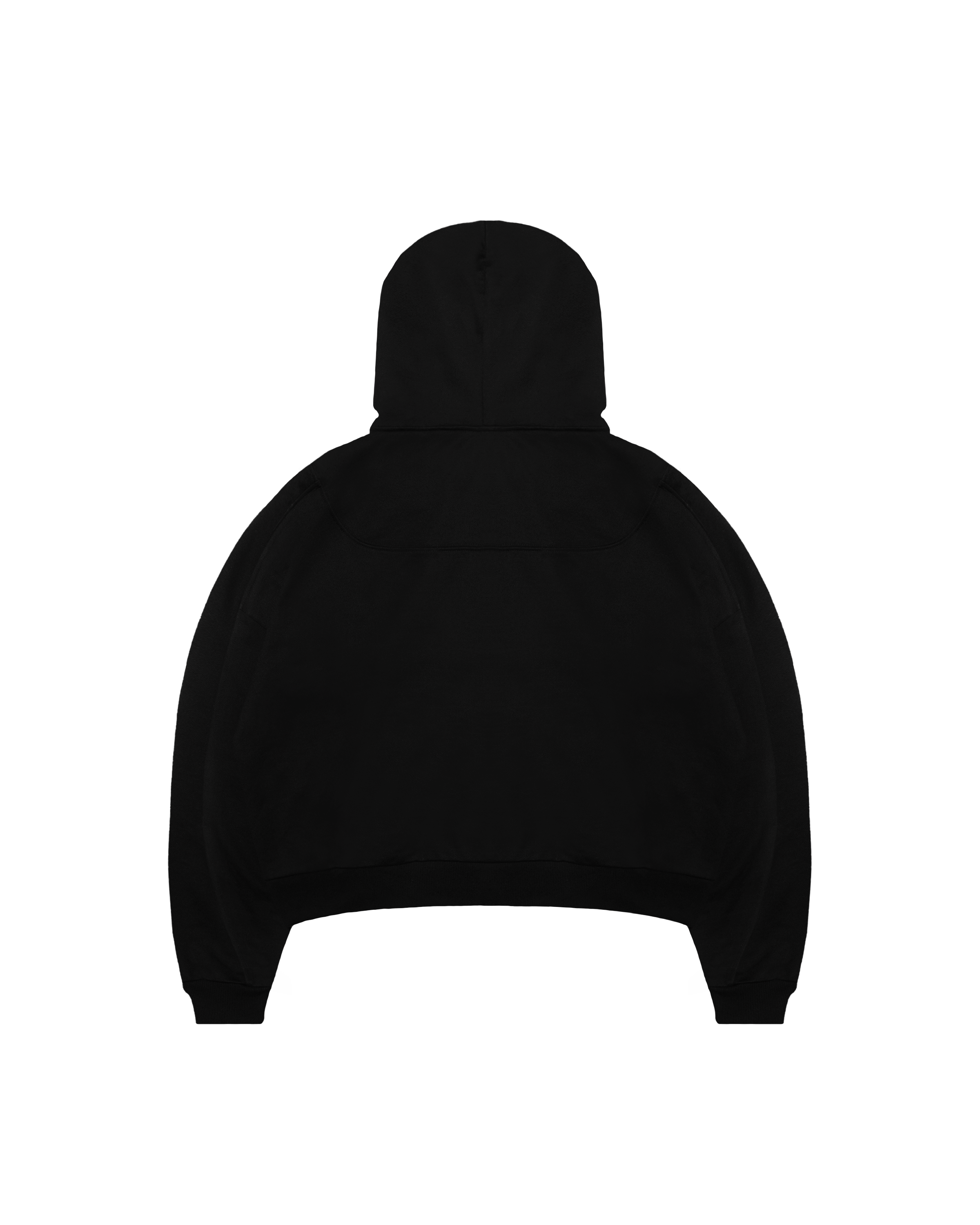 BASIC BLACK ZIP HOODIE