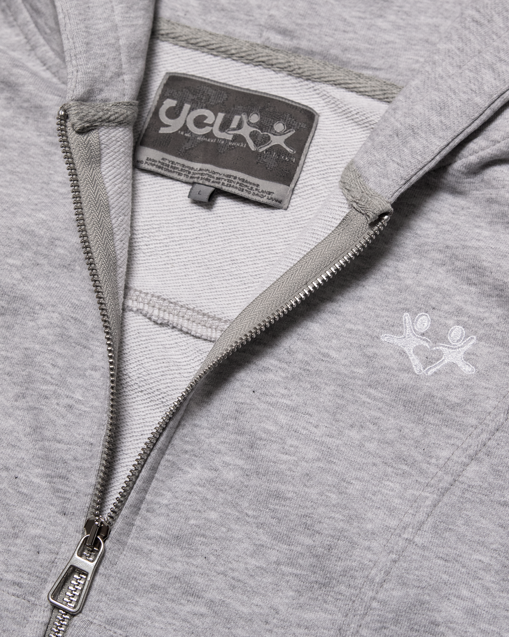 BASIC GREY ZIP HOODIE