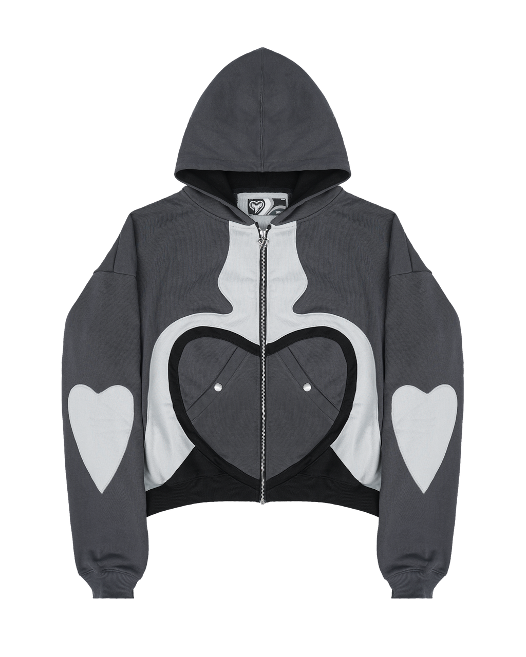 HEART SHAPED ZIP-HOODIE