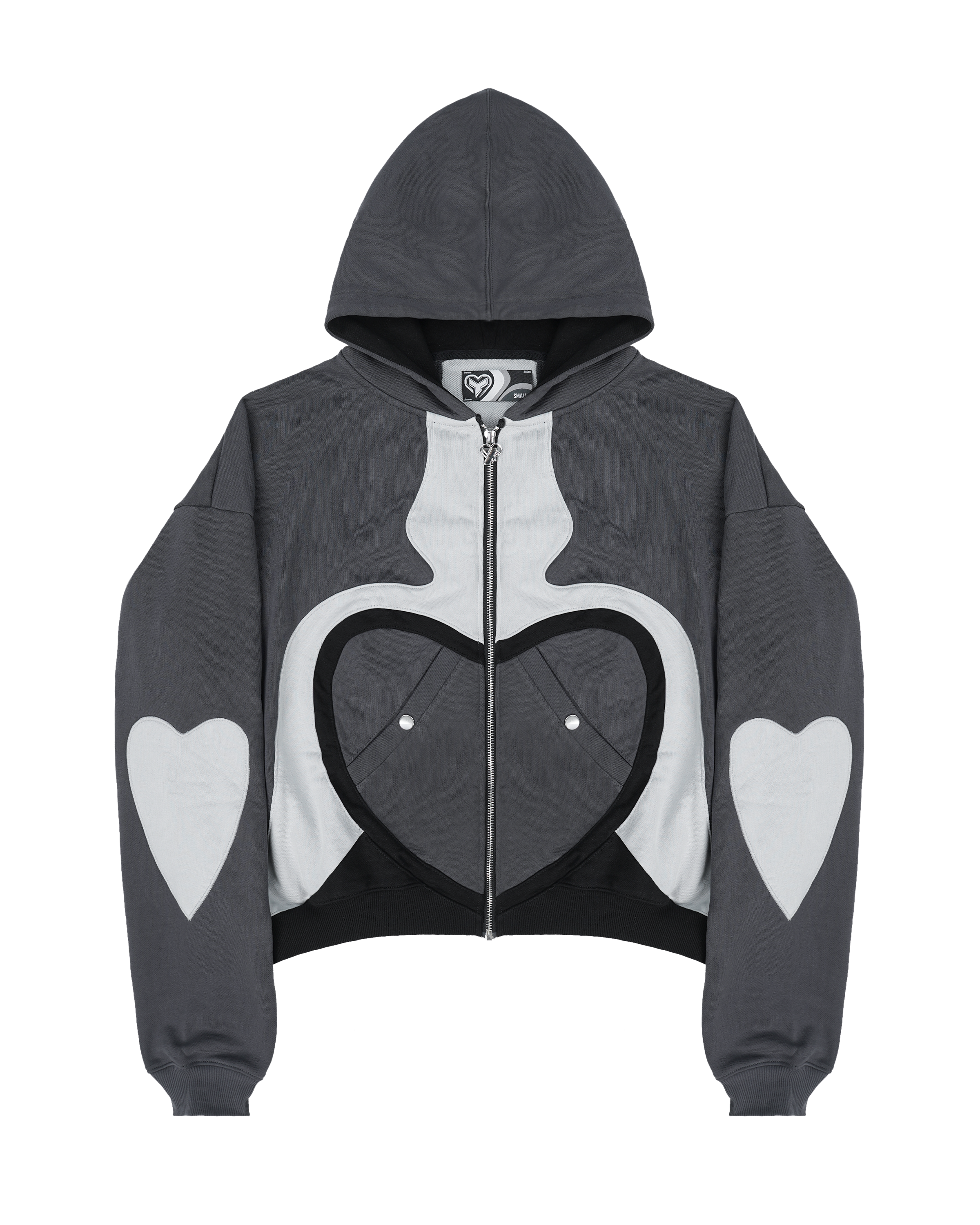 HEART SHAPED ZIP-HOODIE