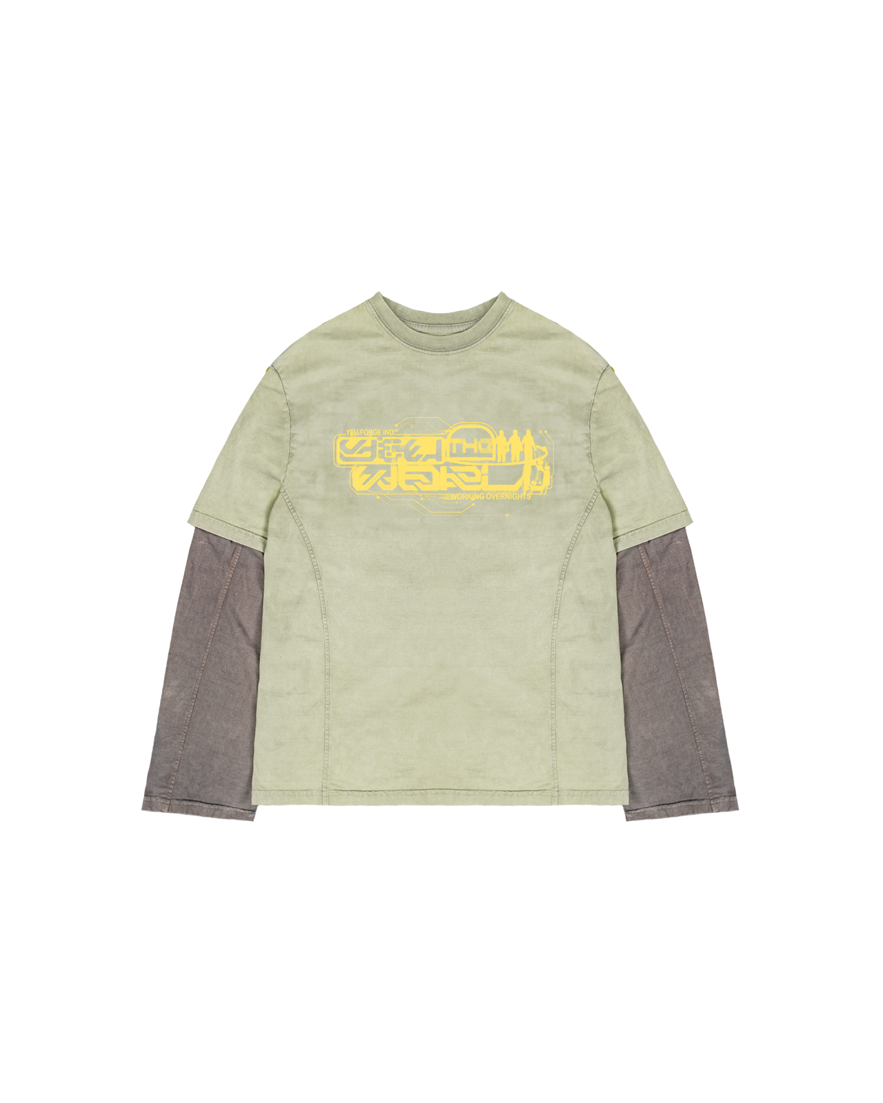 YEU FORGE IND. DOUBLE LAYERED LONGSLEEVE KHAKI