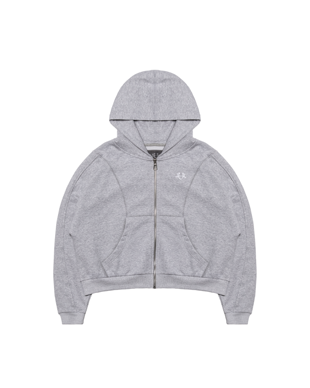 BASIC GREY ZIP HOODIE